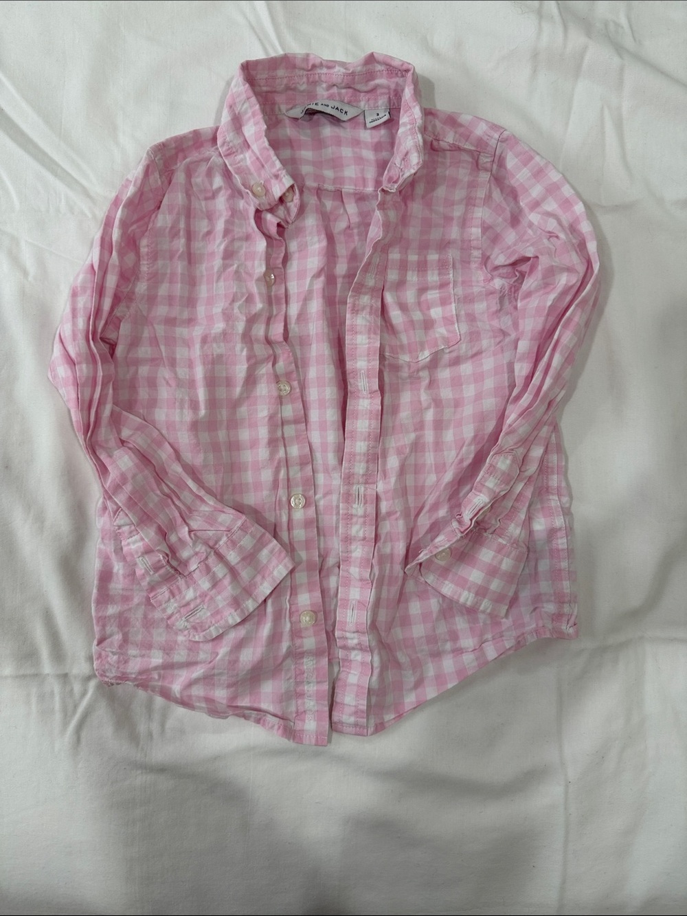 Janie and Jack Pink Gingham Button-Down Shirt